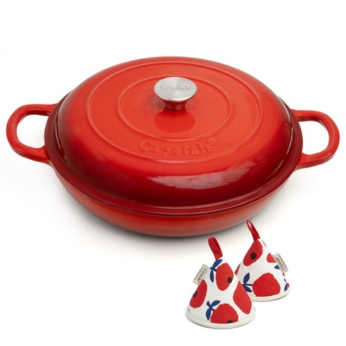 Cast iron shallow casserole - cast,