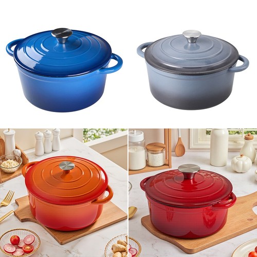 Home enameled casserole pot - enameled,