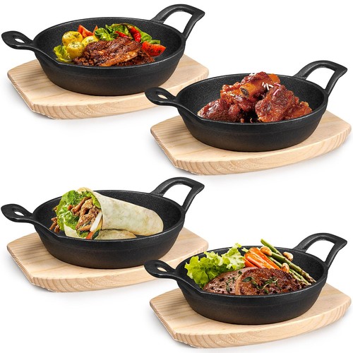 Mini cast iron skillets with - 4,
