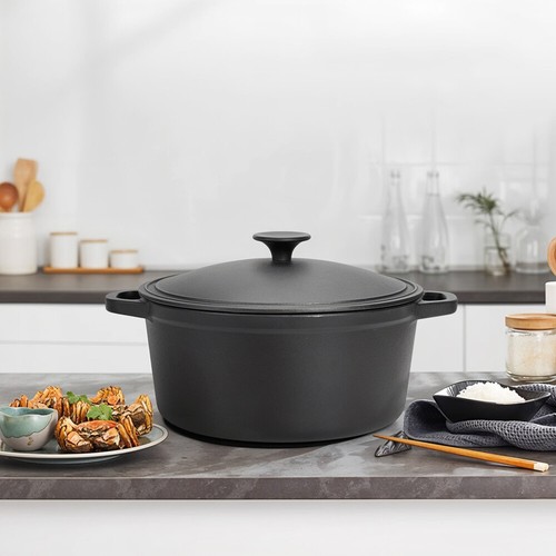 Cast iron round casserole - cast,