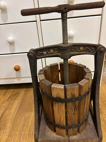 Vintage cast iron wooden - cast,