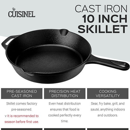 Cuisinel pre seasoned cast - pre-seasoned,
