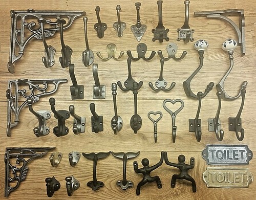 Coat hooks antique vintage - hooks,