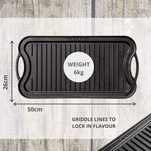 Cast iron griddle pan double - pan,