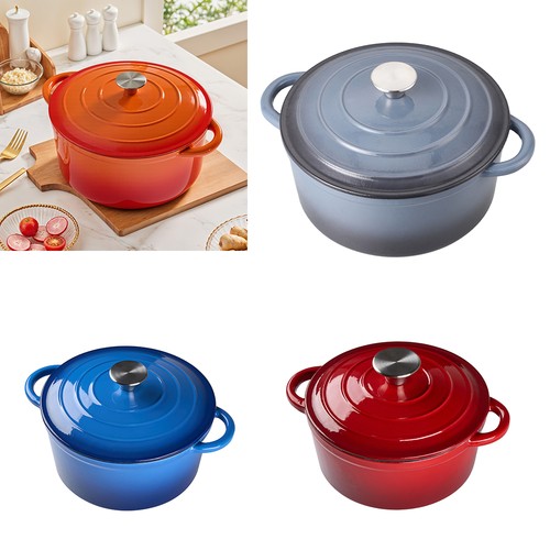 Enameled casserole pot cast - casserole,