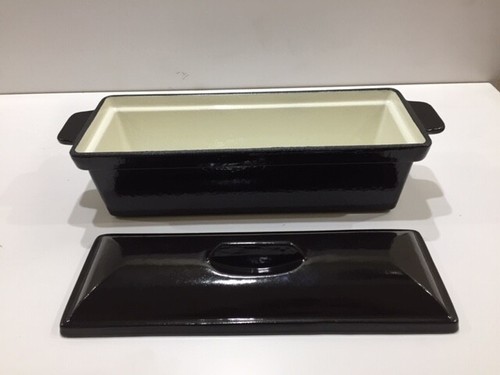 Black enamel cast iron cooking - black,