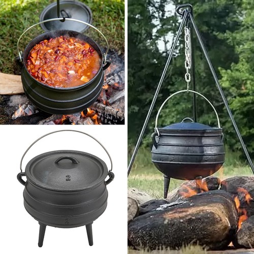 Cast iron potjie stew pot - iron,