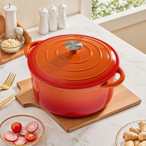 Cast iron casserole dish pot - cast,