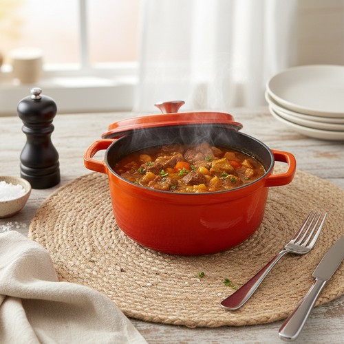 Cast iron casserole dish - casserole,