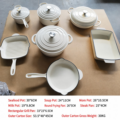Piece enamel cast iron - 11-piece,