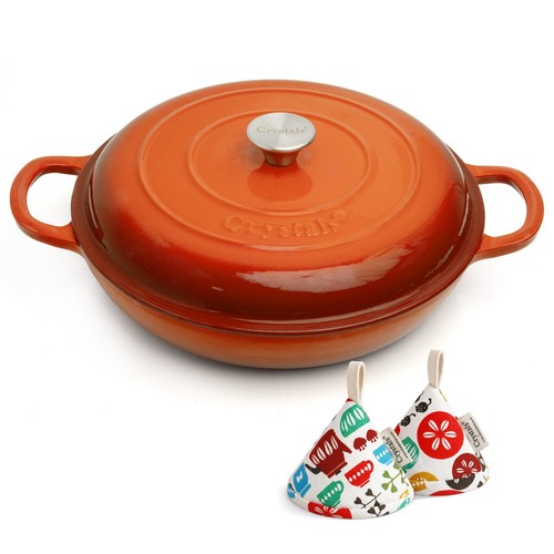 Cast iron shallow casserole - shallow,