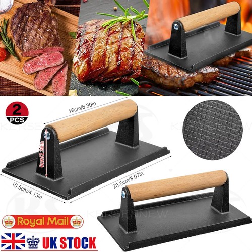 Cast iron steak weight bbq - iron,
