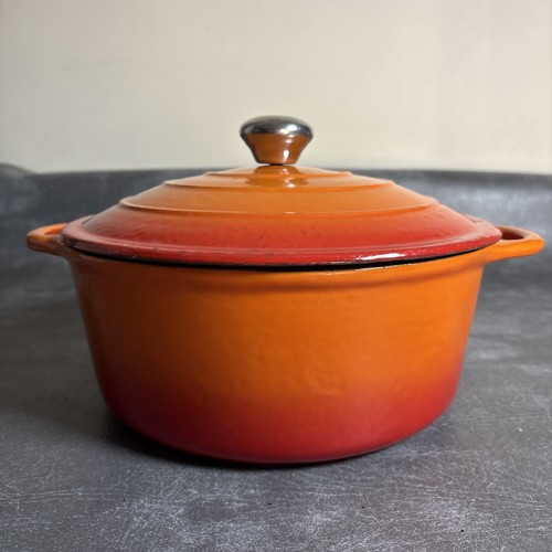 Cast iron dutch oven orange - cast,