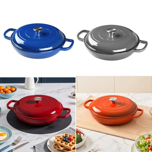 Enameled casserole dish pot - enameled,