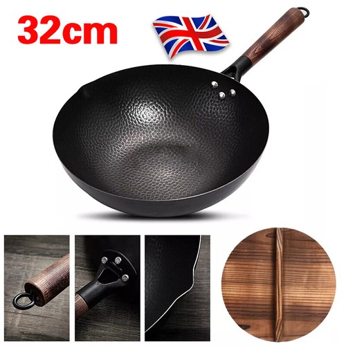 32cm pure iron wok - iron,