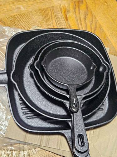 Piece cast iron pan - 5-piece,