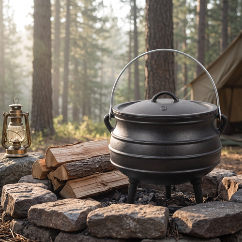 Cast iron cauldron - cast,